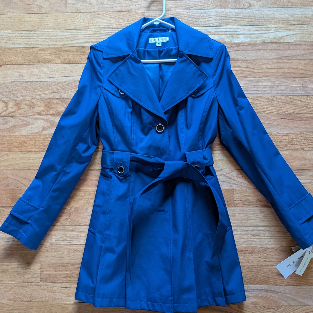 Women's Blue Trench Coat